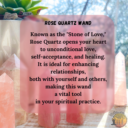 Rose Quartz Crystal Wand/Tower/Obelisk/Point