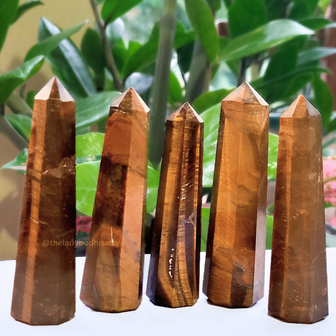 Tiger Eye Crystal Wand/Tower/Obelisk/Point